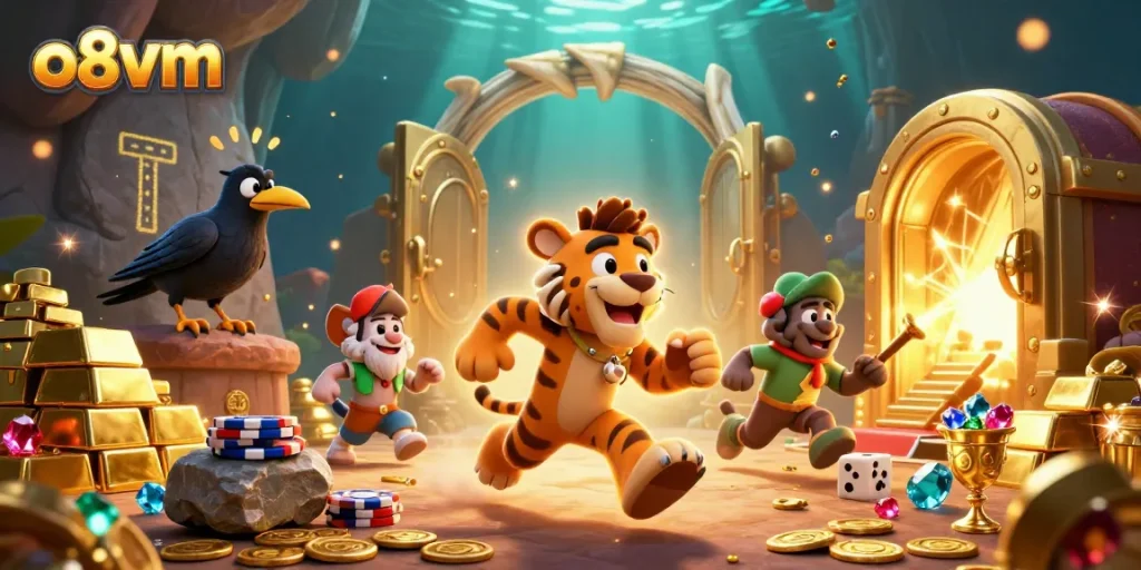 Experience thrilling gaming adventures at o8vm in a vibrant prehistoric casino setting.